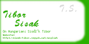 tibor sisak business card